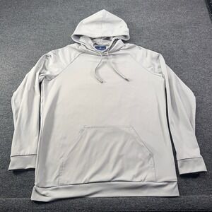 Grayson & Dunn Mens Performance Golf Hoodie Light Gray Activewear Medium?